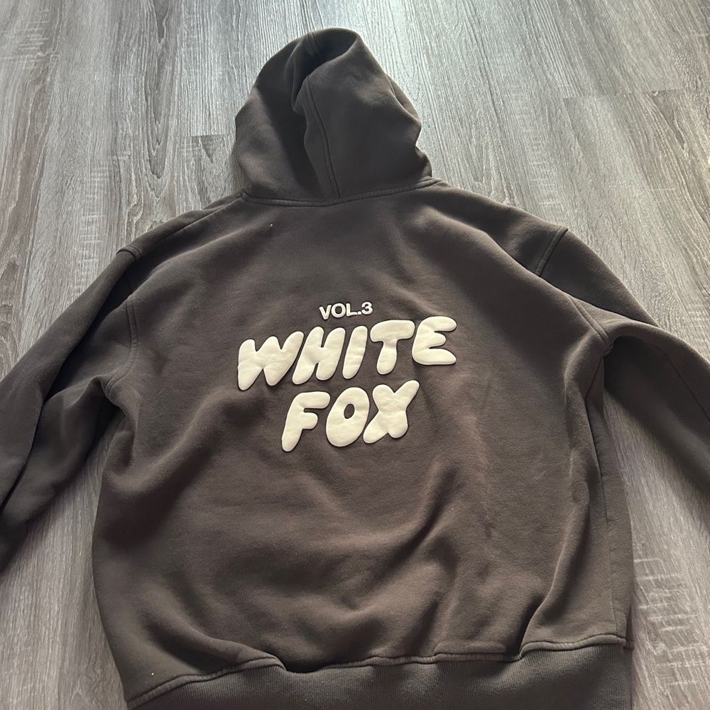White Fox Boutique Black Hoodie with Small Chest Logo - Picture 3 of 3
